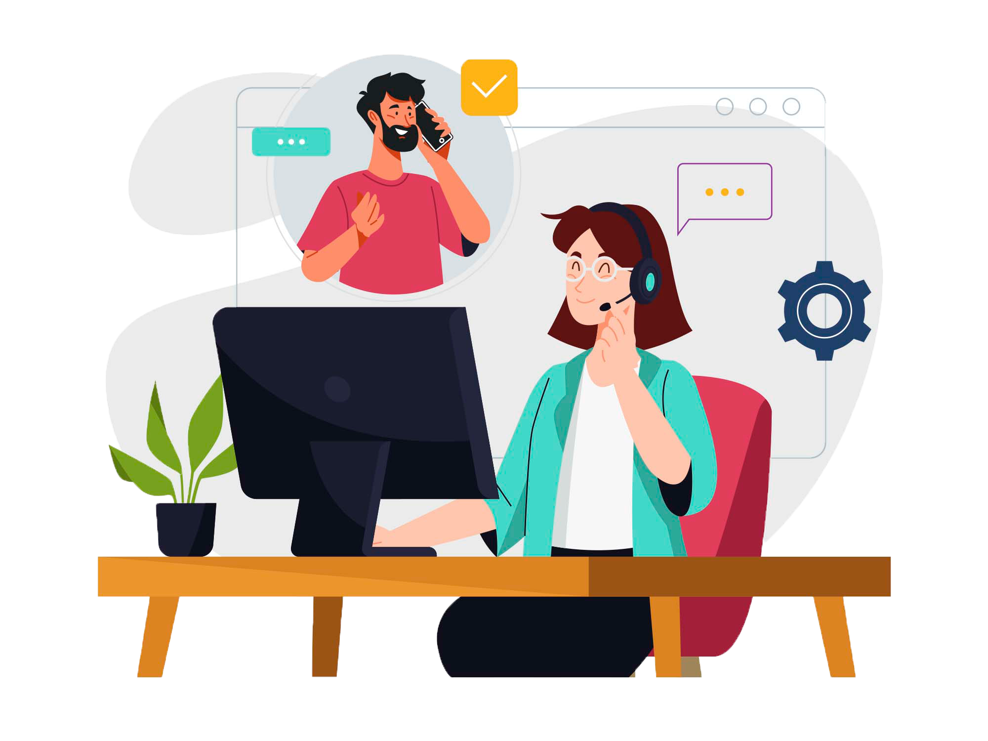 Contact Us Vector Illustration Part 02 1aa
