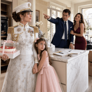“Quédate con tus medallas y sal de nuestra casa”, se burló la amante de mi esposo mientras él extendía el divorcio sobre la cocina. Después de 22 años de servicio y 11 de matrimonio, no lloré ni supliqué. Tomé a mi hija, hice tres llamadas desde un hotel y preparé una audiencia donde una anciana revelaría por qué aquella propiedad jamás les perteneció.