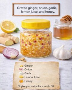 Ginger, Onion, Garlic, Lemon & Honey Blend: A Simple Daily Ritual for Comfort and Balance