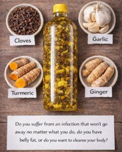 🌿 Detox Drink with Cloves, Garlic, Turmeric & Ginger