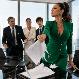 Todos creyeron que aceptaría la humillación porque había cientos de millones sobre la mesa. Pero cuando escuchó “te pagamos el vestido”, tomó una decisión inesperada. Lo que nadie sabía era que, detrás del contrato, había un plan capaz de destruir años de trabajo.