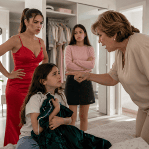 ntht/ Mi suegra me ordenó servir café después de permitir que su nieta robara el vestido de mi hija y todavía tuvo el descaro de decirme: “Si no te gusta, esta es mi casa”. No respondí; esperé a que mi esposo regresara y preparé mentalmente otra discusión inútil.