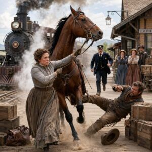 “Menos mal que murió antes de casarse con ella”, se burlaron cuando la novia por correspondencia bajó sola del tren. Pero la mujer que todos humillaron terminó salvando al ranchero que era dueño de medio valle.