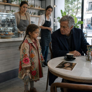 Una chica pobre pide comida en una cafetería y entonces ve a un multimillonario sosteniendo una foto de su madre…