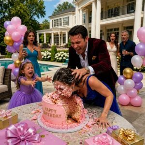 Mi esposo me estampó la cara contra el pastel de cumpleaños de nuestra hija delante de 47 invitados, sin tener la menor idea de que yo era la heredera perdida de una fortuna de miles de millones de dólares y de que un secreto familiar oculto estaba a punto de poner su mundo patas arriba.