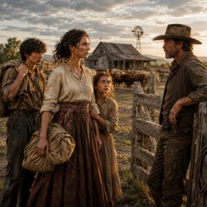 «Ayúdame con la casa y tus hijos no pasarán hambre», dijo el viudo. Para el invierno, ella había salvado su rancho.