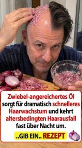 Zwiebelöl regt dünner werdendes Haar an der Wurzel zum Wachstum an.