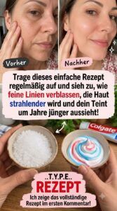 Wenden Sie diese selbstgemachte Hautkur an, um Falten und Flecken zu mildern.