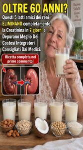 5 tipi di latte adatti ai reni che aiutano a ridurre la creatinina quando i reni sono sovraccarichi.