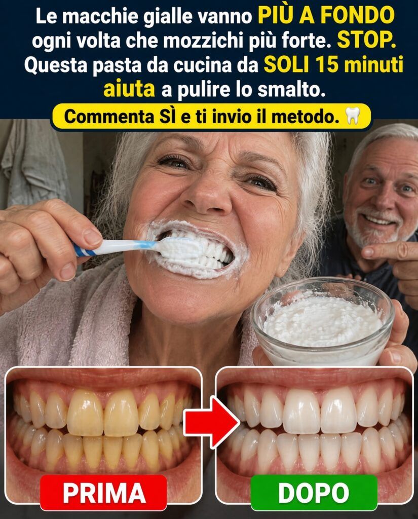 Pasta da cucina da 15 minuti per le macchie gialle sui denti