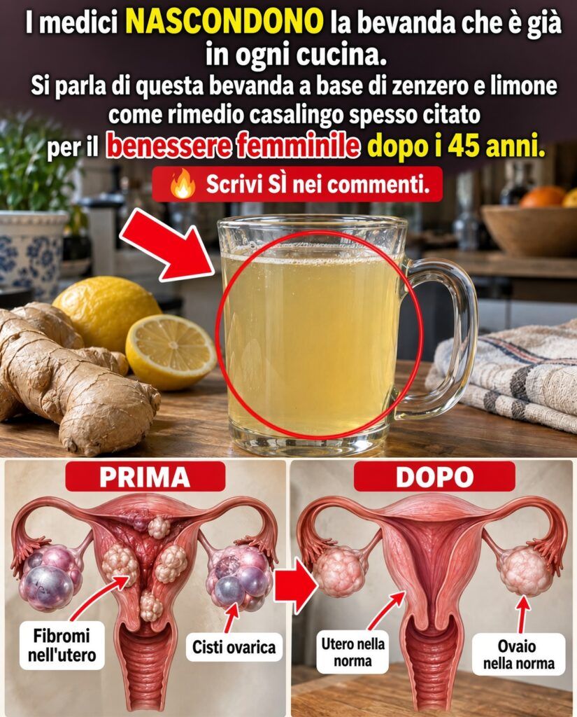 Bevanda casalinga a base di zenzero e limone per il benessere femminile dopo i 45 anni