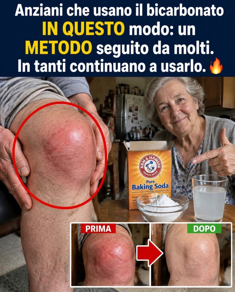 Anziani che usano il bicarbonato: metodo da cucina per il benessere articolare