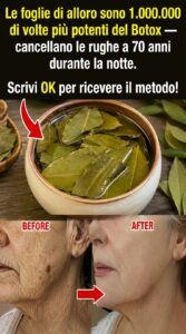 Le foglie di alloro innescano un processo di levigatura della pelle che il Botox non è in grado di replicare.