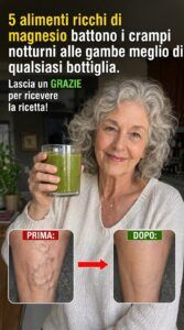 5 alimenti ricchi di magnesio che alleviano rapidamente i crampi notturni alle gambe.