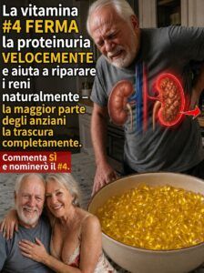 Dopo 60 episodi di perdita di proteine ​​nelle urine, la vitamina numero 4 la blocca rapidamente e ripara i reni.