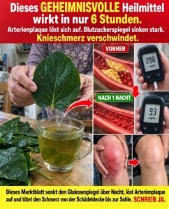 Das stille Küchenblatt, das Arteriendruck, Knieschmerzen und Blutzuckerschwankungen lindert