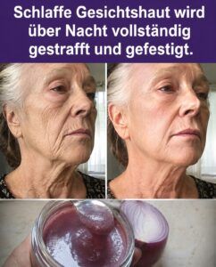 Lila Zwiebel strafft schlaffe Gesichtshaut schneller als Cremes.