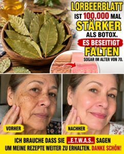 Lorbeerblatt glättet Falten, indem es trockene, faltige Haut angreift.