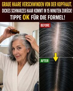 Dieses günstige Küchenöl auf der Kopfhaut lässt graues Haar schnell dicker und dunkler aussehen.