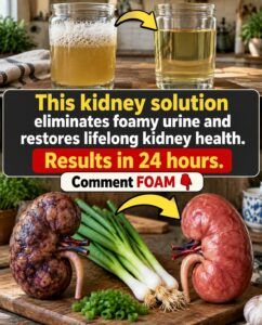 Does green onion eliminate foamy urine in 24 hours?