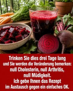 Trinken Sie dies 30 Tage lang und spüren Sie den Unterschied: ein natürliches Rote-Bete-Rezept für Energie, Gelenkbeschwerden und Herzgesundheit.