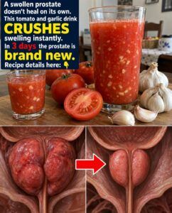 Can tomato with garlic reduce inflammation of an enlarged prostate in 3 days?