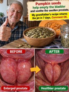 Pumpkin seeds help the bladder empty and reduce prostate swelling.