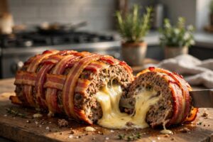 Bacon-Wrapped Meatloaf Roll