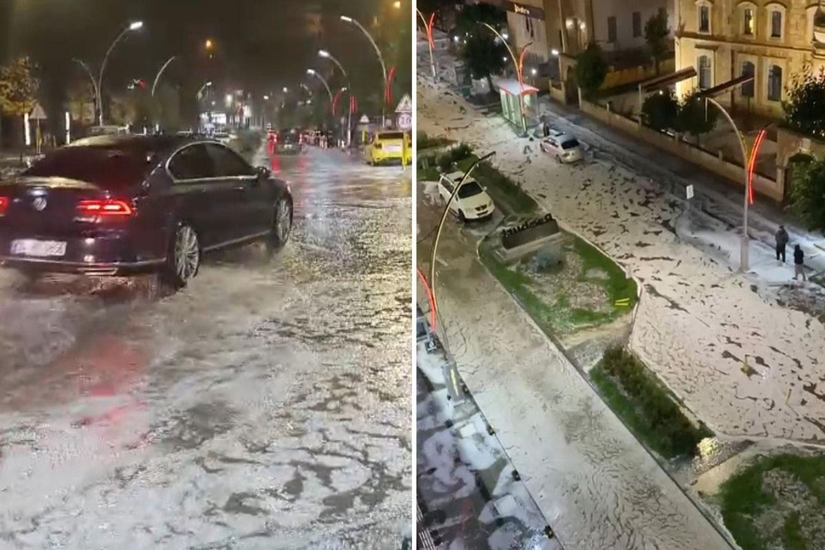 Bayburt dolu yağışı