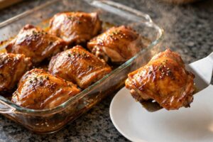 Glazed Roasted Chicken Thighs