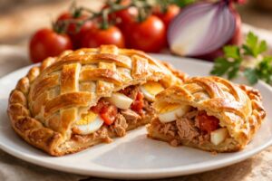 Homemade Tuna and Tomato Empanada