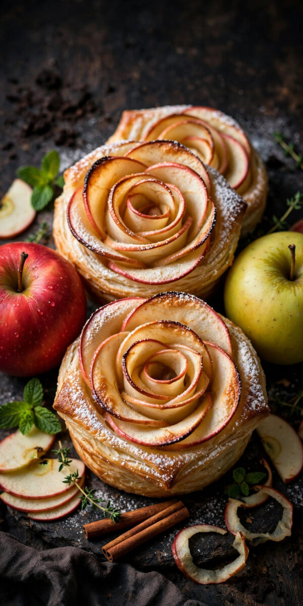Apple Roses (Puff Pastry)