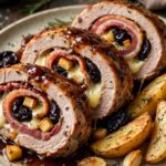 Stuffed Pork Tenderloin with Roast Potatoes