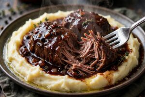 Braised Beef Cheeks with Mashed Potatoes