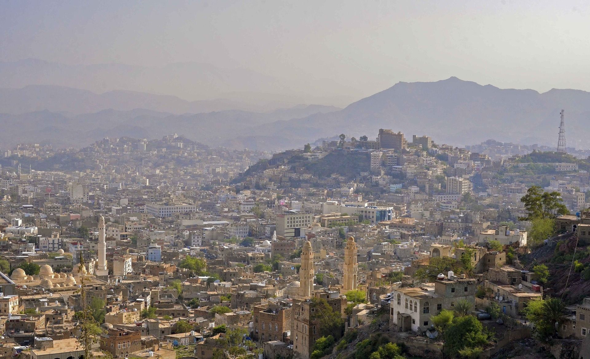 Yemen'in Taiz kentinden genel görünüm