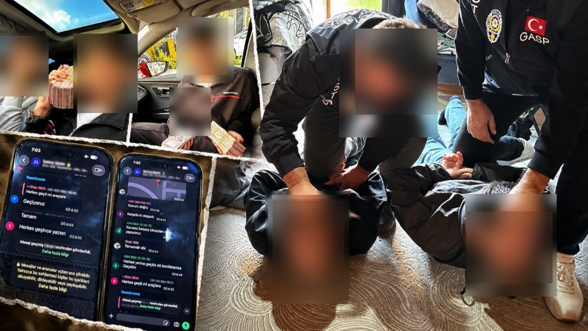 Bayrampaşa soygunu şüphelilerinin çalınan paralarla poz verdiği fotoğraflar ve gözaltı anı