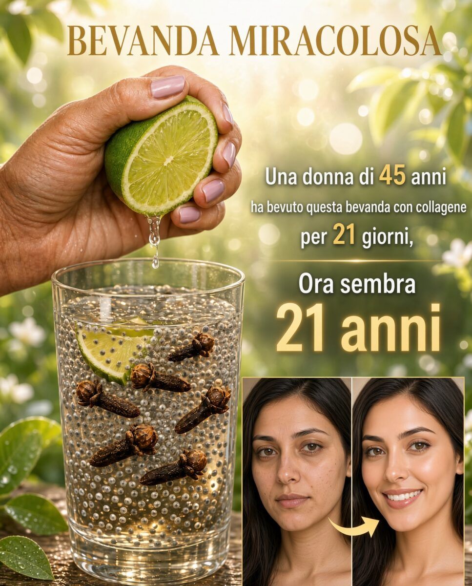 Bevanda miracolosa al collagene con chiodi di garofano, limone e okra