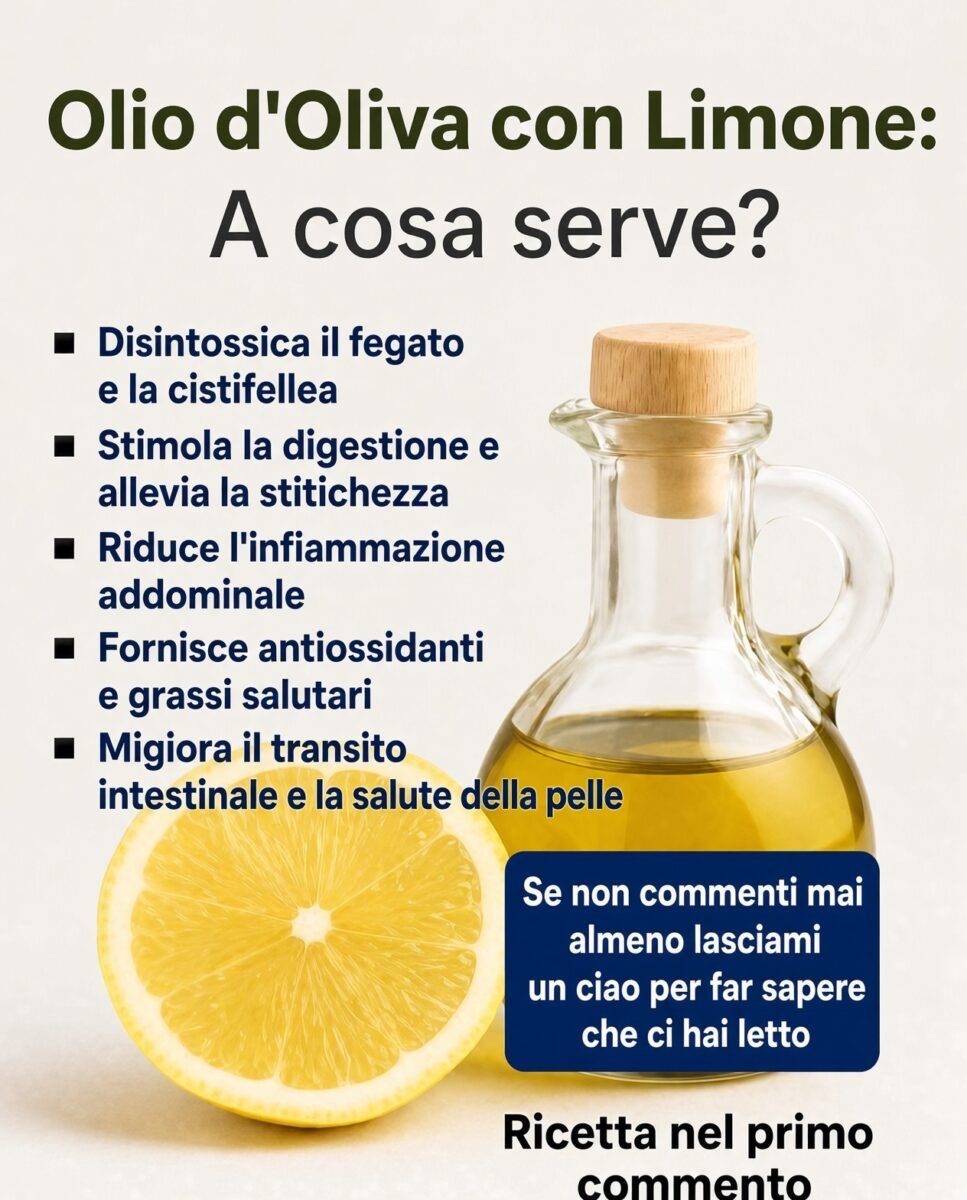 Olio d'oliva e limone: a cosa serve Olio d'oliva e limone – benefici naturali per fegato e digestione