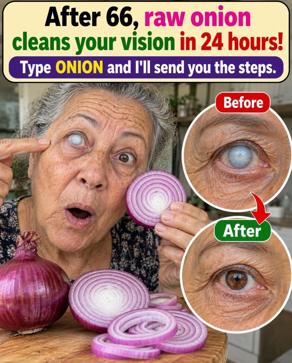 After 66, raw onion clears your vision in 24 hours