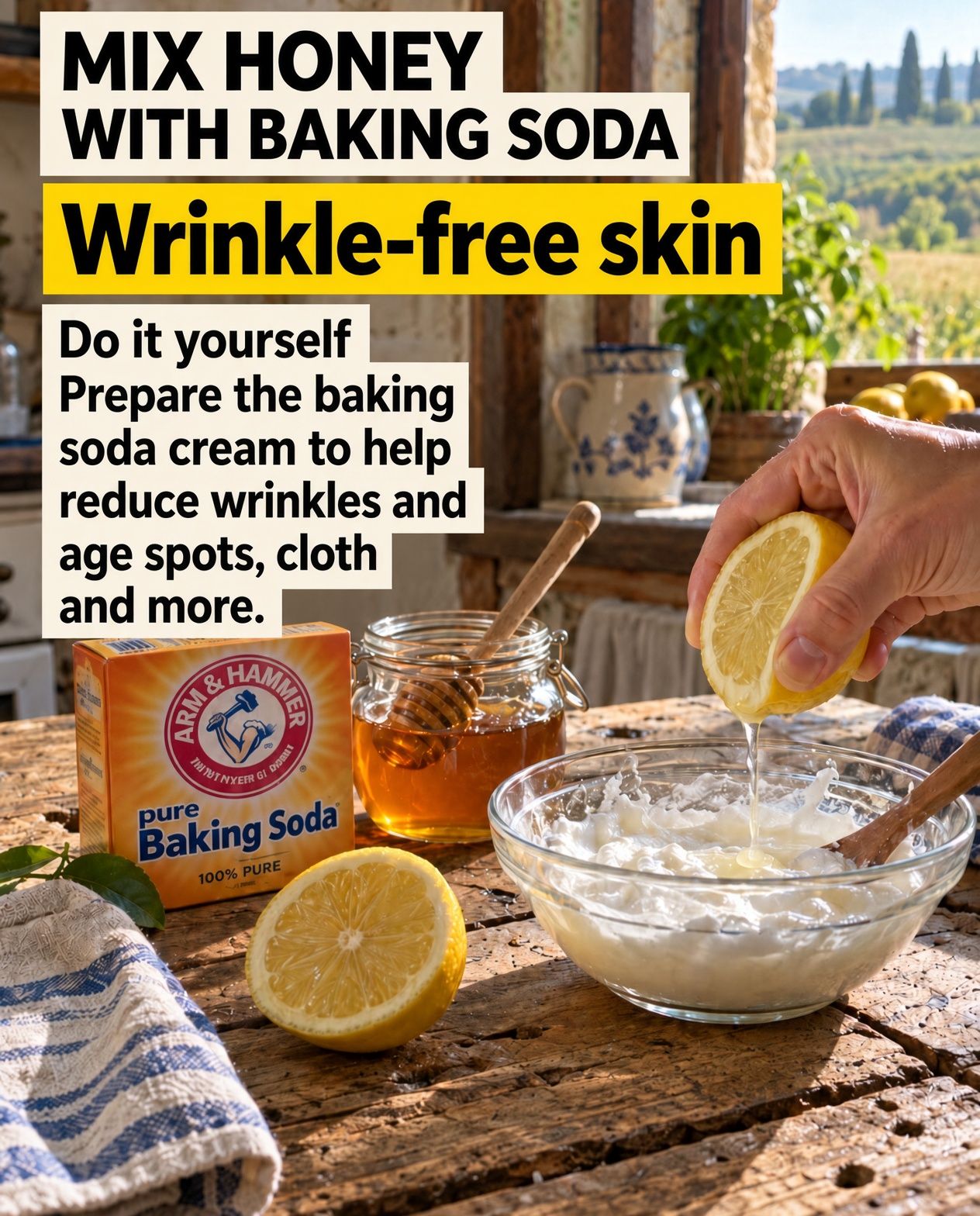 Mix Honey With Baking Soda: The Best Homemade Cream for Wrinkle-Free Skin