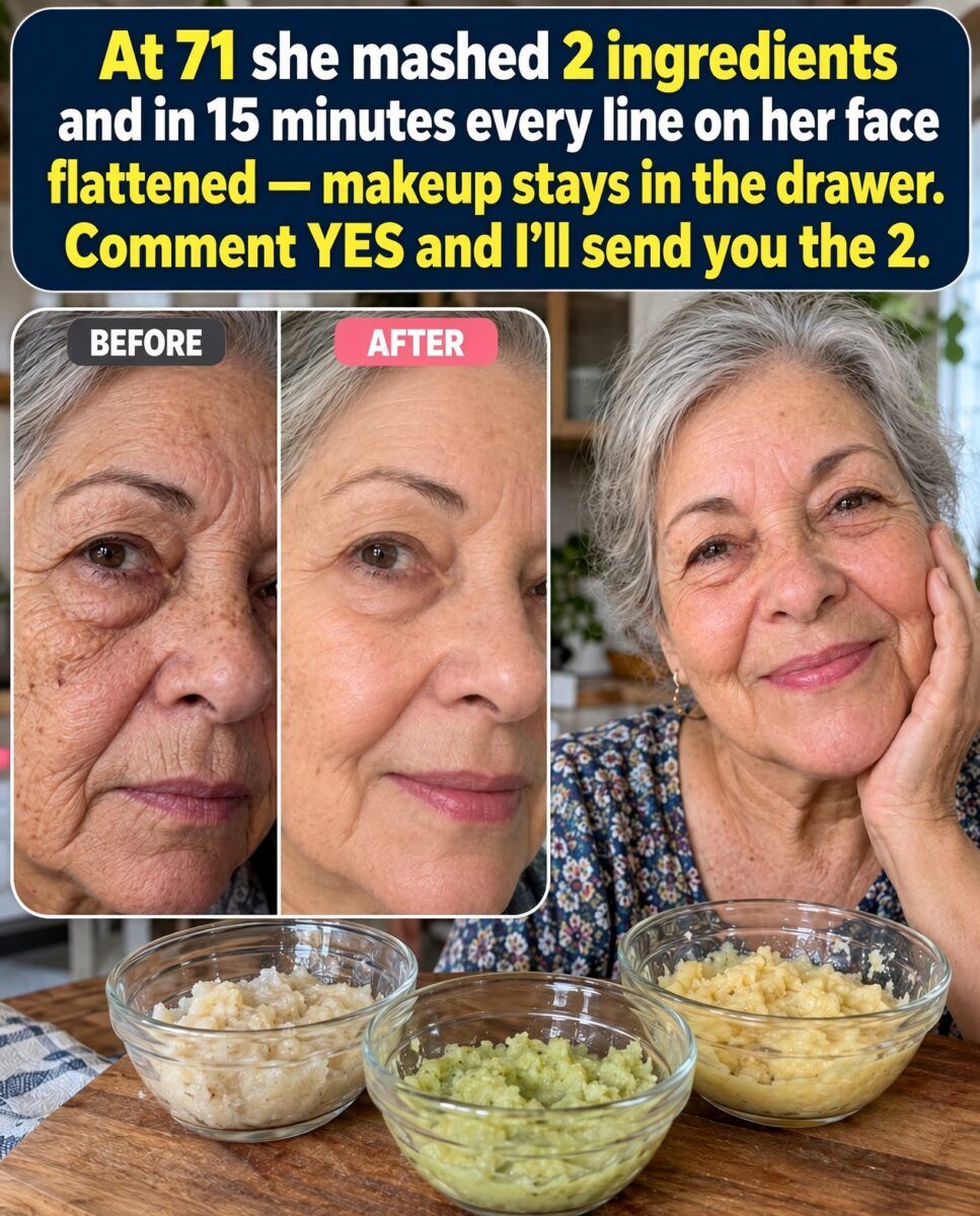 At 71, 2 Mashed Ingredients That Challenge Wrinkles and Face Lines