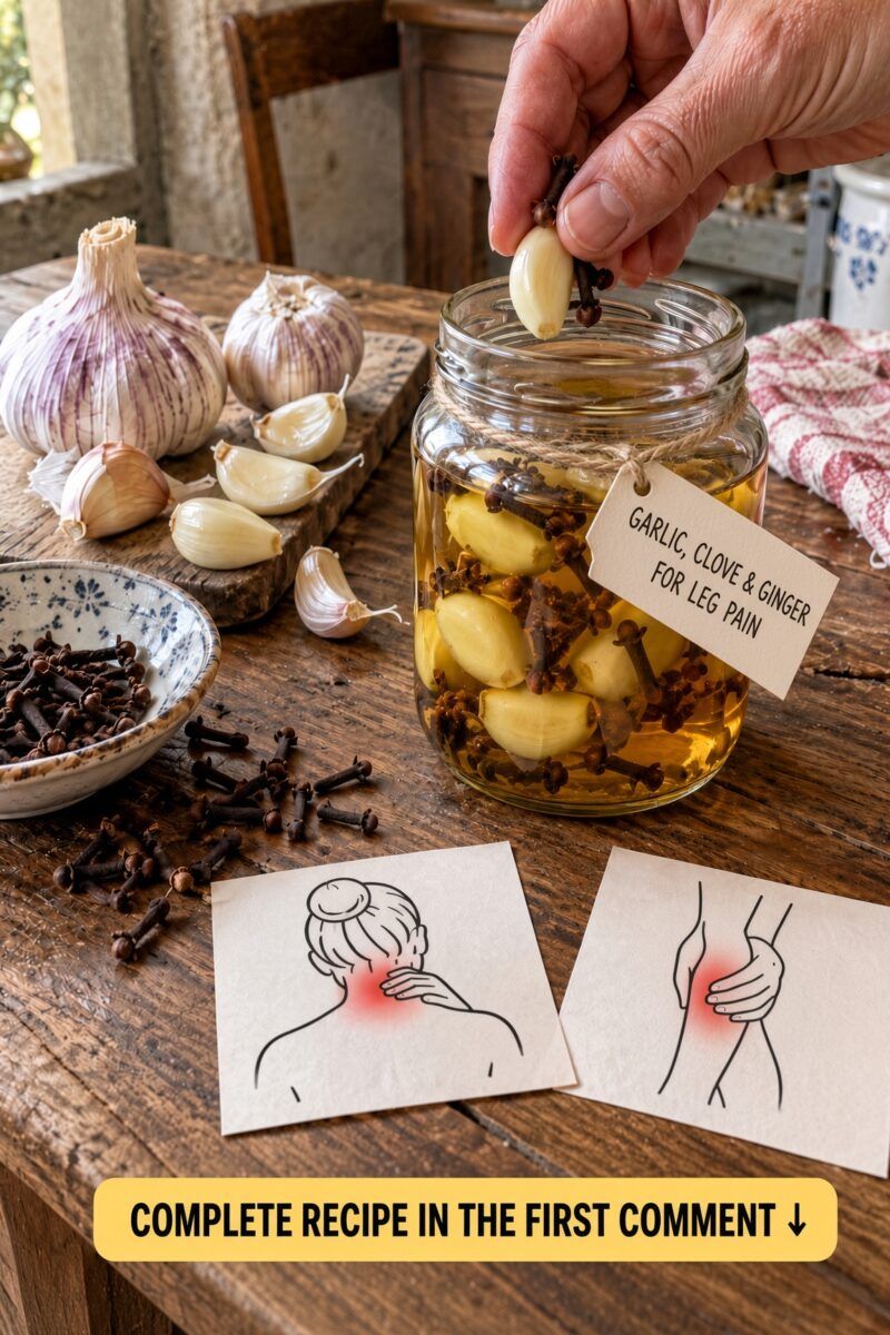 Garlic, Clove and Ginger: The Kitchen Remedy for Leg Pain, Stiff Knees and Heavy Legs
