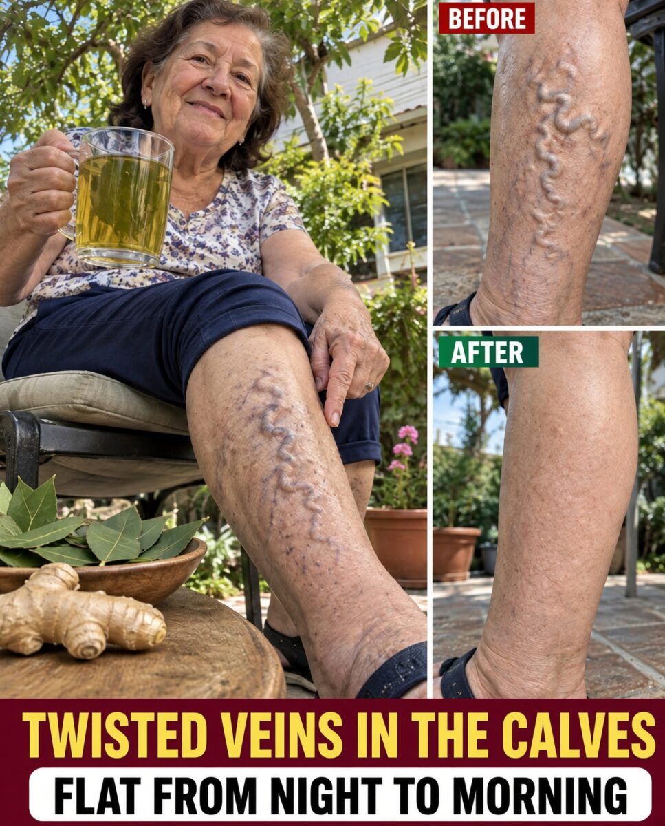 Twisted Calf Veins poster - before and after