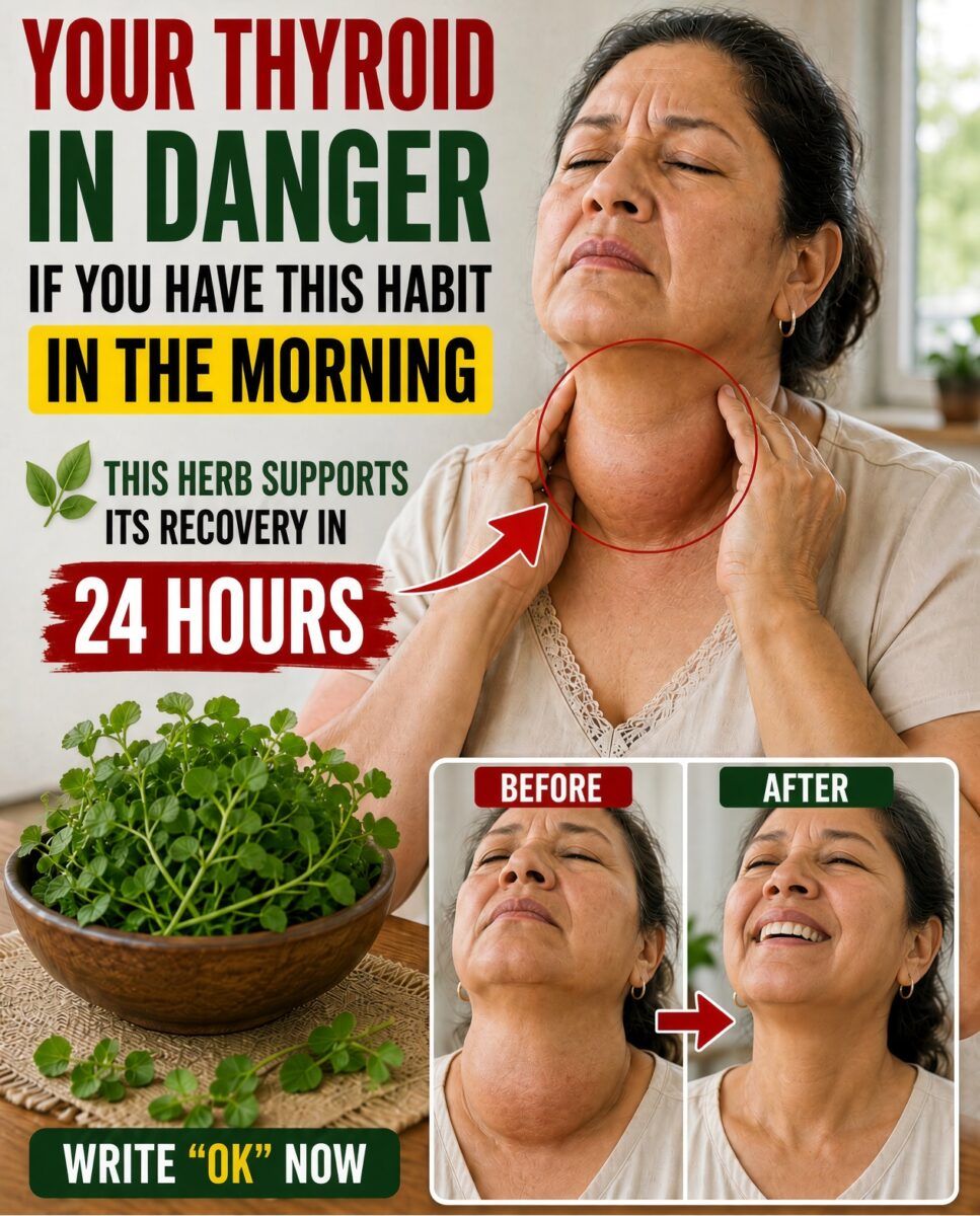 YOUR THYROID IN DANGER - IF YOU HAVE THIS HABIT IN THE MORNING - THIS HERB SUPPORTS ITS RECOVERY IN 24 HOURS