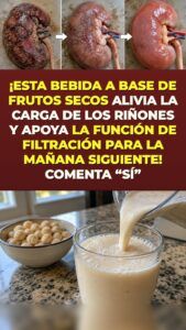 Un vaso de agua con semillas que apunta a los riñones sobrecargados