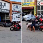 Gaziantep’te 5 kişinin bindiği motosiklet devrildi: Kasksız tehlikeli yolculuk kameraya yansıdı