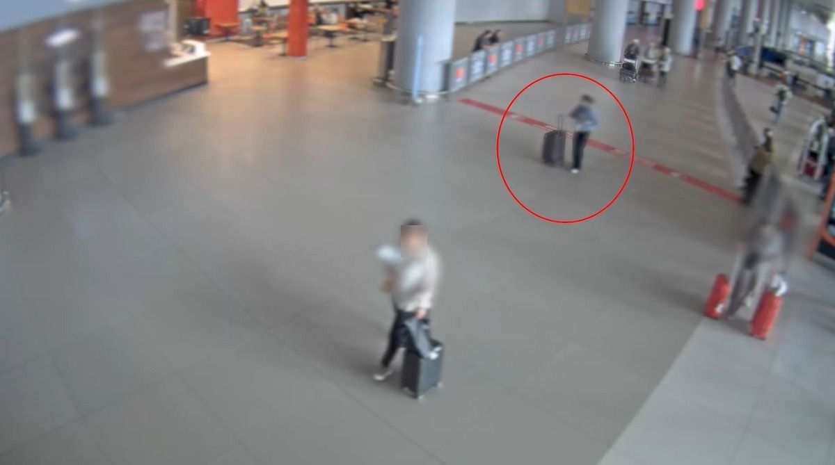 İstanbul Havalimanı'nda takip edilen yolcuların güvenlik kamerası görüntüsü