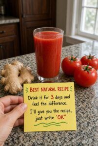 The Best Natural Recipe: Tomato and Ginger — Drink for 3 Days and Feel the Difference