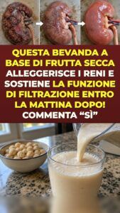Un bicchiere d’acqua ai semi che mira ai reni affaticati