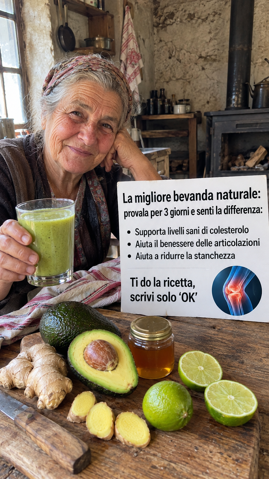 Bevanda di avocado e zenzero